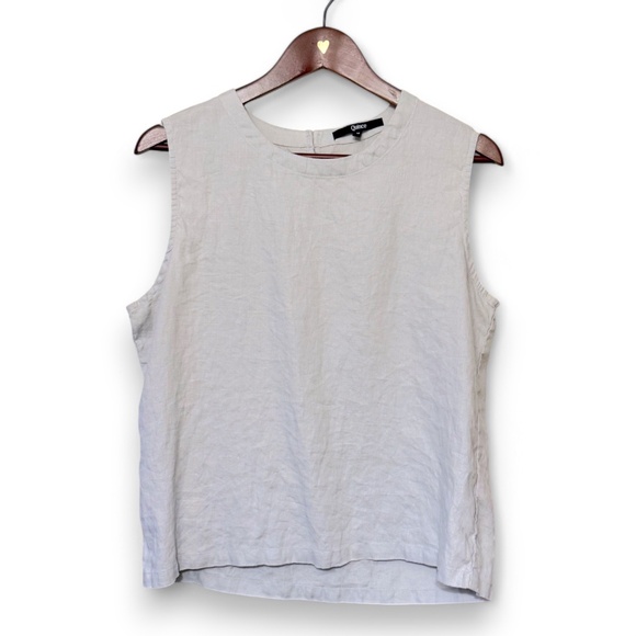 Quince 100% European Linen Tank, Pale Mist Blue, Women's medium - Picture 6 of 6
